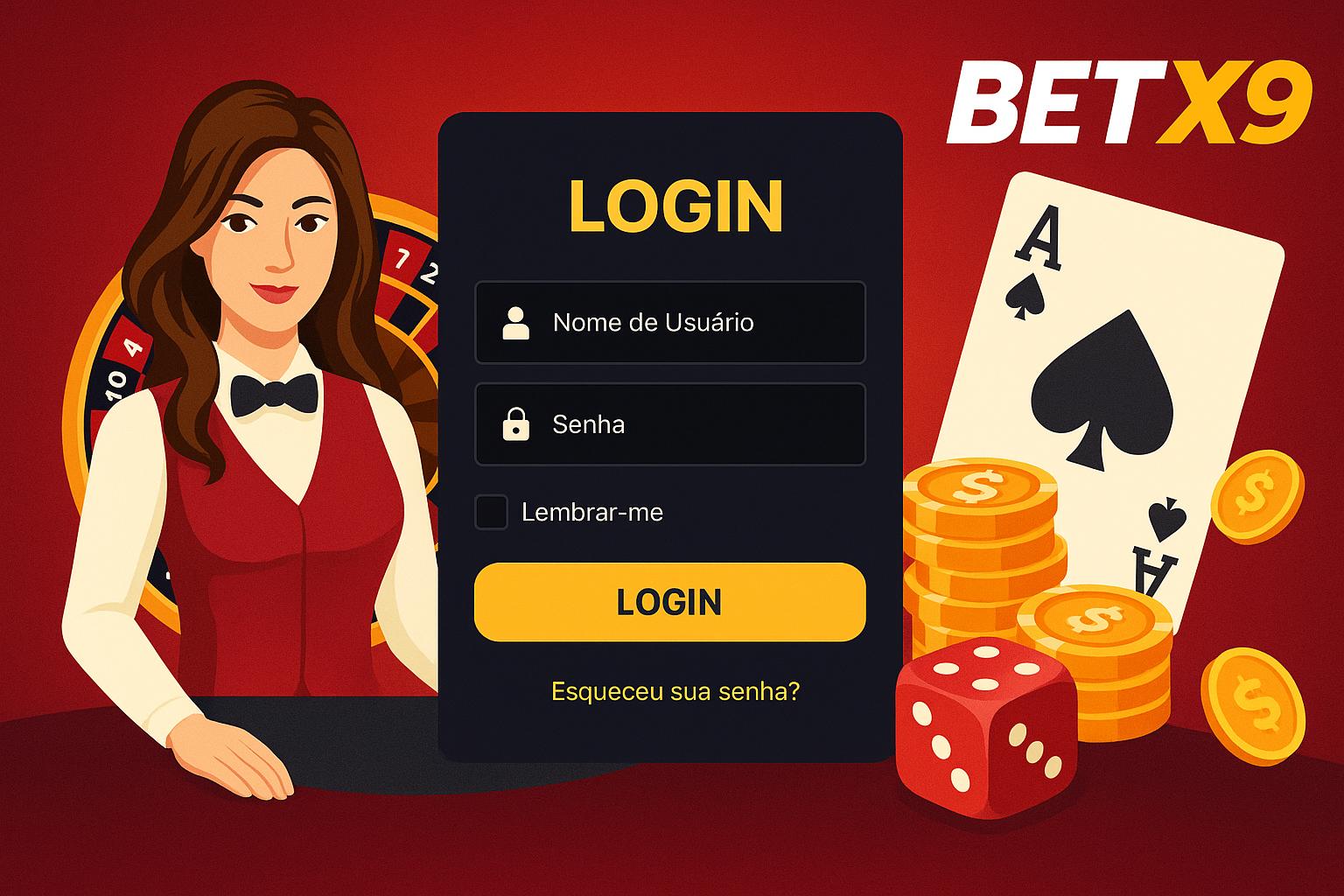 Criar uma nova Conta no plataforma BETX9  